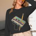 Retro Cassette And Pencil 80s 90s Nostalgia Music Lover Unisex Long Sleeve T-Shirt