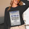 Retro Computer Dialog Box 90s Desktop Interface Nostalgia Unisex Long Sleeve T-Shirt