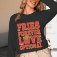 Retro Fast Food Nostalgia Vintage Diner Fries Shakes Burgers Unisex Long Sleeve T-Shirt