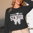 Retro Senior 2027 Girl Coquette Bow Class Of 2027 Graduation Unisex Long Sleeve T-Shirt