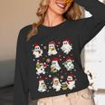 Santa Ghost Reading Books Christmas Library Teacher Unisex Long Sleeve T-Shirt Santa Ghost Reading Books Christmas Library Teacher Unisex Long Sleeve T-Shirt