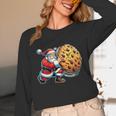 Santa Holding Cookie Xmas Baker Introvert Christmas Unisex Long Sleeve T-Shirt