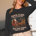 Santa Has The Right Idea Introvert Christmas Unisex Long Sleeve T-Shirt Santa Has The Right Idea Introvert Christmas Unisex Long Sleeve T-Shirt