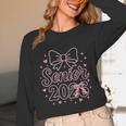 Senior 2026 Class Of 2026 Coquette Pink Bow Graduation Unisex Long Sleeve T-Shirt