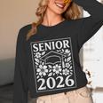 Senior 2026 Floral Flowers Class Of 2026 Graduation Kids Unisex Long Sleeve T-Shirt