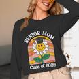 Senior Mom Class Of 2026 Daisy Flower Retro Graduation Unisex Long Sleeve T-Shirt