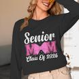 Senior Mom Class Of 2026 Pink Coquette Bow Graduation Unisex Long Sleeve T-Shirt
