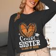 Senior Sister Class Of 2026 Basketball Graduation Heart Unisex Long Sleeve T-Shirt