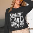 Straight Outta 4th Grade Graduation Class 2026 Fourth Grade Unisex Long Sleeve T-Shirt