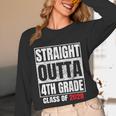 Straight Outta 4th Grade Graduation Class 2028 Fourth Grade Unisex Long Sleeve T-Shirt