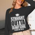 Straight Outta Culinary School Graduation Idea Class Of 2025 Unisex Long Sleeve T-Shirt