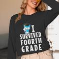 I Survived Fourth Grade Graduation Kids Owl Grad Unisex Long Sleeve T-Shirt