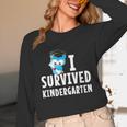 I Survived Kindergarten Graduation Kids Owl Grad Unisex Long Sleeve T-Shirt