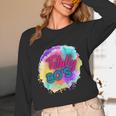 Totally 80's Tie Dye Retro Vibes 1980s Style Nostalgia Unisex Long Sleeve T-Shirt