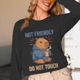 Women's Grouchy Capybara Not Friendly Do Not Touch Introvert Unisex Long Sleeve T-Shirt