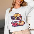 Adorable Book Lover Rattlesnake With Reading Glasses Cute Unisex Long Sleeve T-Shirt