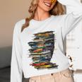Book Women Graphic Art Colorful Eyes Unisex Long Sleeve T-Shirt