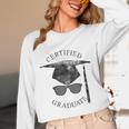 Certified Graduate Vintage Mortarboard Graduation Unisex Long Sleeve T-Shirt
