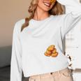 Chicken Nugget Saying Introvert Nuggie Foodie Food Unisex Long Sleeve T-Shirt Chicken Nugget Saying Introvert Nuggie Foodie Food Unisex Long Sleeve T-Shirt