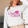 Class Of 2024 Pink For Girls And Women Graduation Unisex Long Sleeve T-Shirt