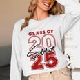 Class Of 2025 Senior 2025 Graduation Red Raglan Baseball Tee Unisex Long Sleeve T-Shirt