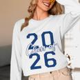 Class Of 2026 Graduation Varsity Navy Blue Letters Premium Tri-Blend Unisex Long Sleeve T-Shirt