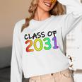 Class Of 2031 Pre-K -12th Grade Hand Prints Space Graduation Unisex Long Sleeve T-Shirt