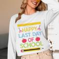 Cool Stylish Happy Last Day Of School Shirt Graduation Unisex Long Sleeve T-Shirt