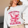 Cupid's Favorite Teacher Valentines Day Heart Book Lover Unisex Long Sleeve T-Shirt Cupid's Favorite Teacher Valentines Day Heart Book Lover Unisex Long Sleeve T-Shirt