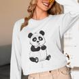 Cute Introvert Vibes – Panda Hello & Goodbye Unisex Long Sleeve T-Shirt