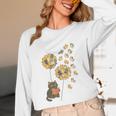 Cute Reading Cat With Kitten Dandelion Flowers Book Lover Unisex Long Sleeve T-Shirt Cute Reading Cat With Kitten Dandelion Flowers Book Lover Unisex Long Sleeve T-Shirt