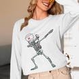 Dabbing Skeleton Nurse Halloween Graduation Unisex Long Sleeve T-Shirt