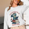 Dark Romance Romantasy Easily Distracted By Dragons & Books Unisex Long Sleeve T-Shirt