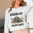 Digging My Escape Route Armadillo Introvert Humor Unisex Long Sleeve T-Shirt Digging My Escape Route Armadillo Introvert Humor Unisex Long Sleeve T-Shirt