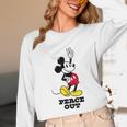 Disney Mickey Mouse Peace Out Totally Retro Graduation Unisex Long Sleeve T-Shirt