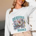 Easily Distracted By Dragons And Books Bookworm Unisex Long Sleeve T-Shirt Easily Distracted By Dragons And Books Bookworm Unisex Long Sleeve T-Shirt