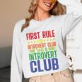 First Rule Of Introvert Club Is There Is No Introvert Club Raglan Baseball Tee Unisex Long Sleeve T-Shirt First Rule Of Introvert Club Is There Is No Introvert Club Raglan Baseball Tee Unisex Long Sleeve T-Shirt