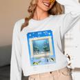 Frutiger Aero Aesthetic Tech Computer Aquarium Tarot Card Raglan Baseball Tee Unisex Long Sleeve T-Shirt