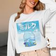 Frutiger Aero Aesthetic Tech Kawaii Milk Underwater Fishes Unisex Long Sleeve T-Shirt Frutiger Aero Aesthetic Tech Kawaii Milk Underwater Fishes Unisex Long Sleeve T-Shirt