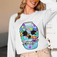 Frutiger Aero Aesthetic Tech Skull Computer Fishes Raglan Baseball Tee Unisex Long Sleeve T-Shirt