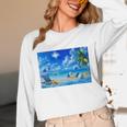 Frutiger Aero Beach Y2k Aesthetic Palm Tree Sand Ocean Premium Unisex Long Sleeve T-Shirt