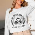 I Graduated Can I Go Back To Bed Now 2024 Graduation Panda Unisex Long Sleeve T-Shirt