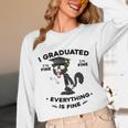 I Graduated Graduate Class 2025 Cat Graduation Unisex Long Sleeve T-Shirt