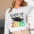 Graduation Class Of 2035 Hand Prints Space Pre-K -12th Grade Unisex Long Sleeve T-Shirt