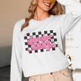 Groovy Senior Class Of 2026 Coquette Pink Bow Graduation Unisex Long Sleeve T-Shirt
