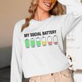 Introvert Cute My Social Battery Raglan Baseball Tee Unisex Long Sleeve T-Shirt Introvert Cute My Social Battery Raglan Baseball Tee Unisex Long Sleeve T-Shirt