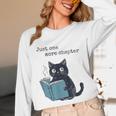 Just One More Chapter Bookworm Cat Book Lover Unisex Long Sleeve T-Shirt