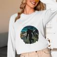 Just Me And My Yeti Retro Sunset Mountain Hiking Introvert Unisex Long Sleeve T-Shirt Just Me And My Yeti Retro Sunset Mountain Hiking Introvert Unisex Long Sleeve T-Shirt
