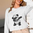 Kids Class Of 2030 Shirt Graduation Dabbing Panda Shirt Unisex Long Sleeve T-Shirt