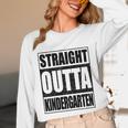 Kids Straight Outta Kindergarten Shirt Boy Girl Graduation Unisex Long Sleeve T-Shirt